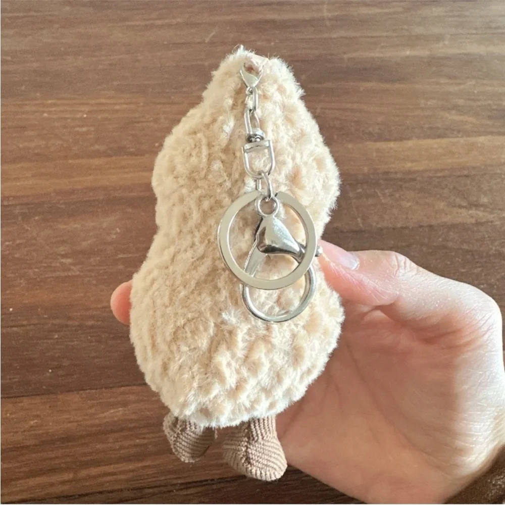 Viral Cute Peanut Plush Keychain Soft Kawaii Bag Charm Gift